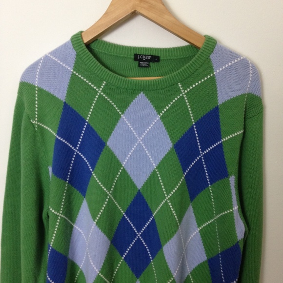J. Crew Other - J. Crew Men Crew Neck Argyle 100% Cotton L Sweater